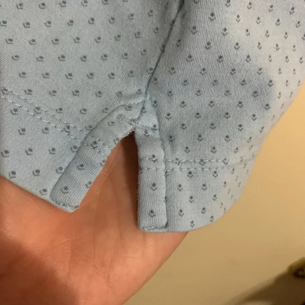 Banana Republic Microprint Cerulean Blue Short Sleeve Dress Polo. Size XL